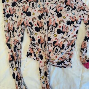 Little Sleepies Disney Minnie Mouse Kids Pajamas - Pink and Black